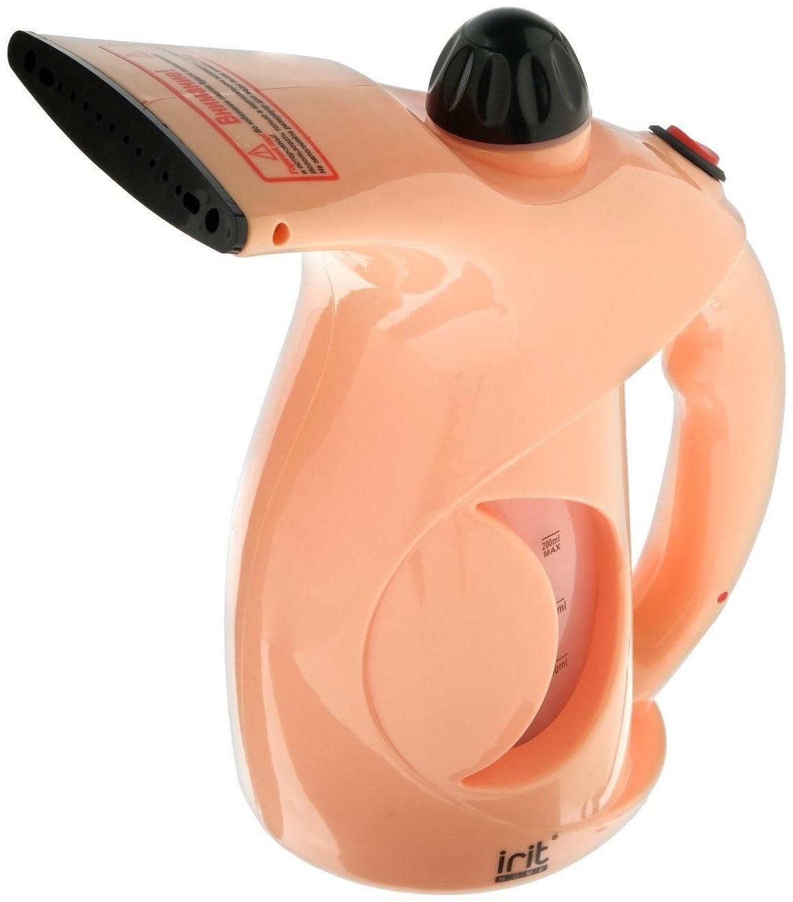 Отпариватель Irit IR-2354, ручной, 800 Вт, 200 мл, 20 г/мин, шнур 1.58 м, персиковый