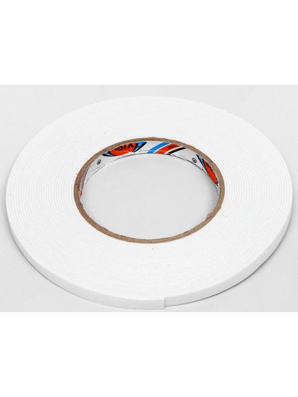 Двусторонняя клейкая лента Aviora, на вспененной основе, белая, 9 мм, 10 м