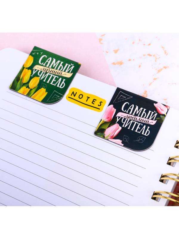 Магнитные закладки «Любимому учителю», 4 шт