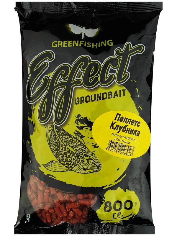 Прикормка пеллетс Greenfishing, клубника, 800 г