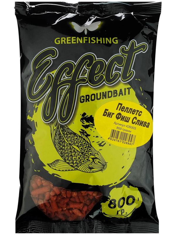 Прикормка пеллетс Greenfishing, BIG FISH, слива, 800 г