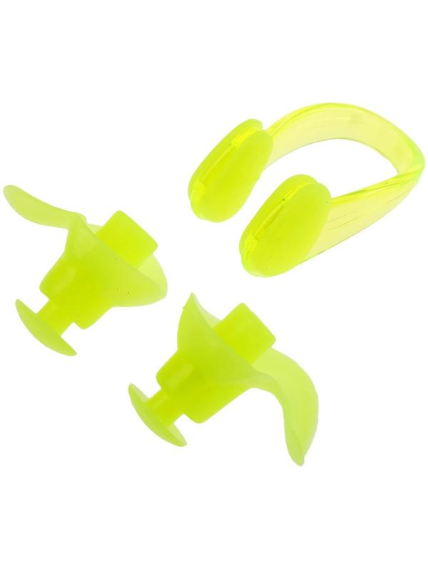 Беруши для плавания + зажим для носа, силикон, цвета микс