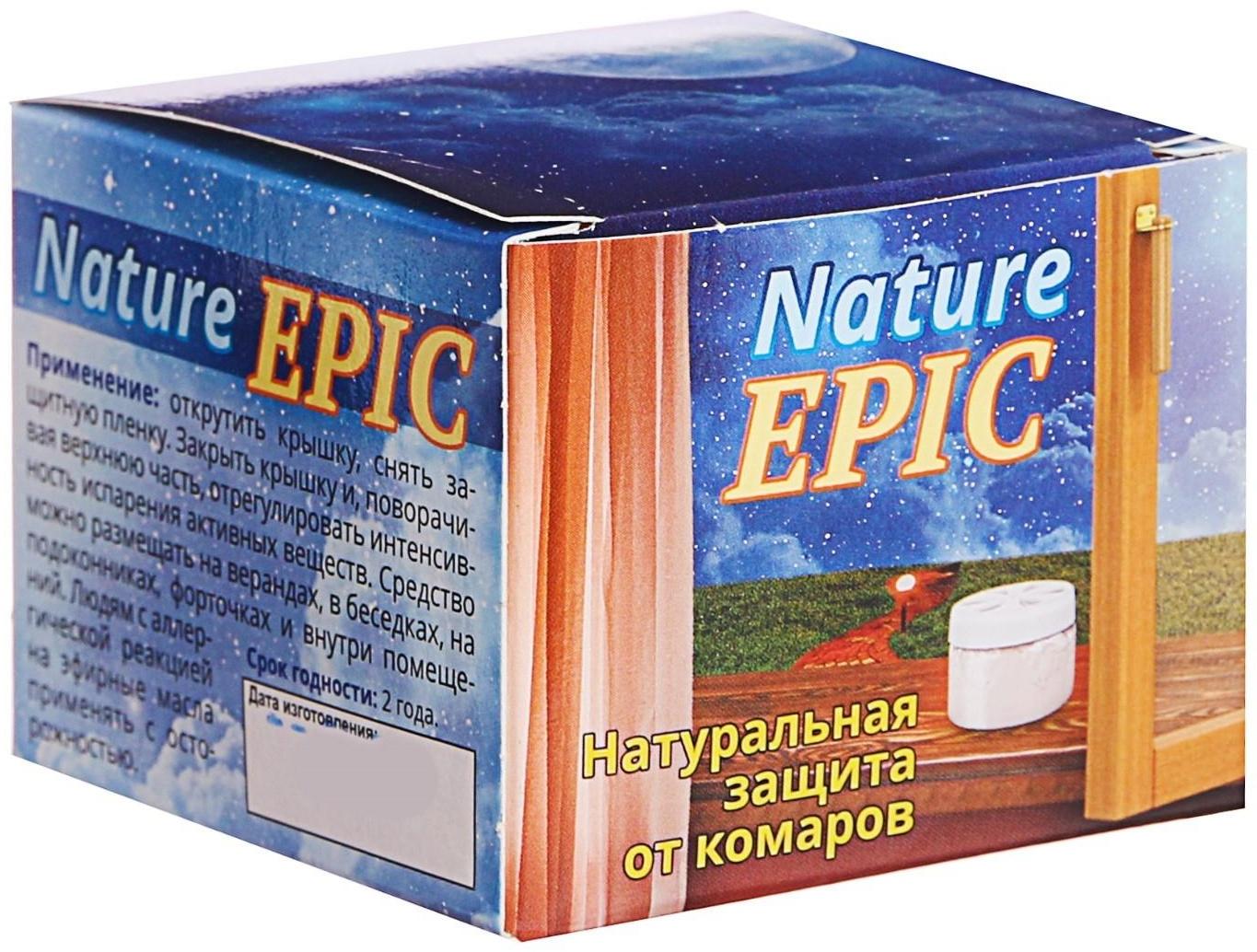 Гель-репеллент от комаров Nature Epic, на эфирных маслах, 50 мл