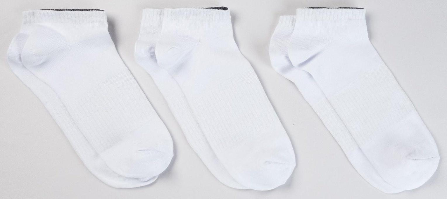 Набор мужских носков - 3 пары, цвет белый, размер 27-29