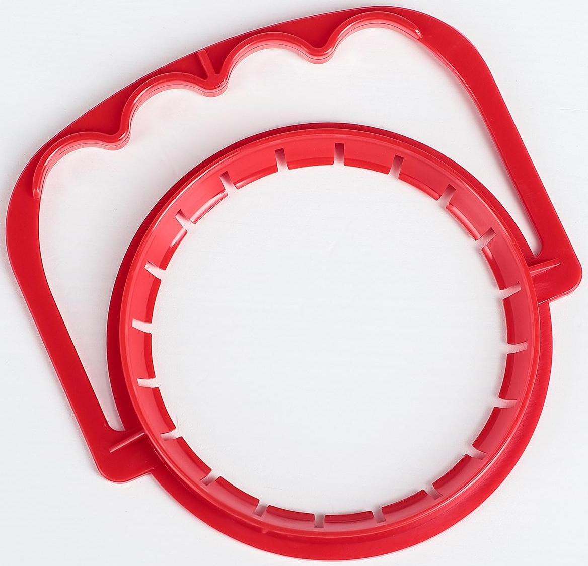 Ручка для стеклянных банок, d = 82 мм, цвет красный