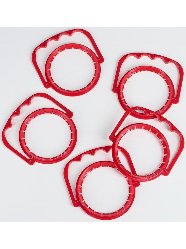 Ручка для стеклянных банок, d = 82 мм, цвет красный