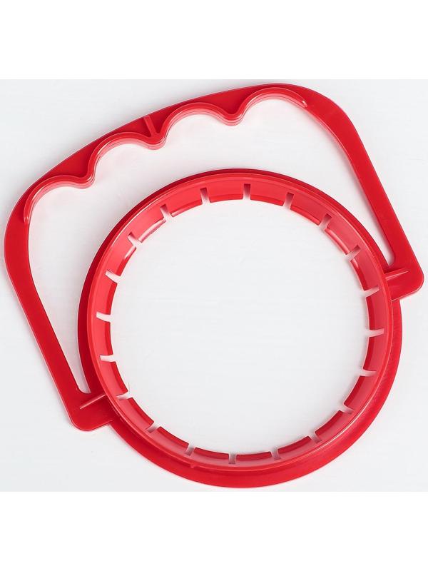 Ручка для стеклянных банок, d = 82 мм, цвет красный