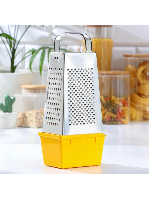 Тёрка «Сталь», 4 грани, из нержавеющей стали, 11×9×27 см