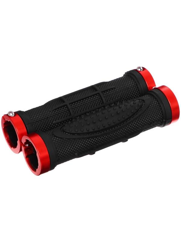 Грипсы 130 мм, lock on, цвет чёрный/красный