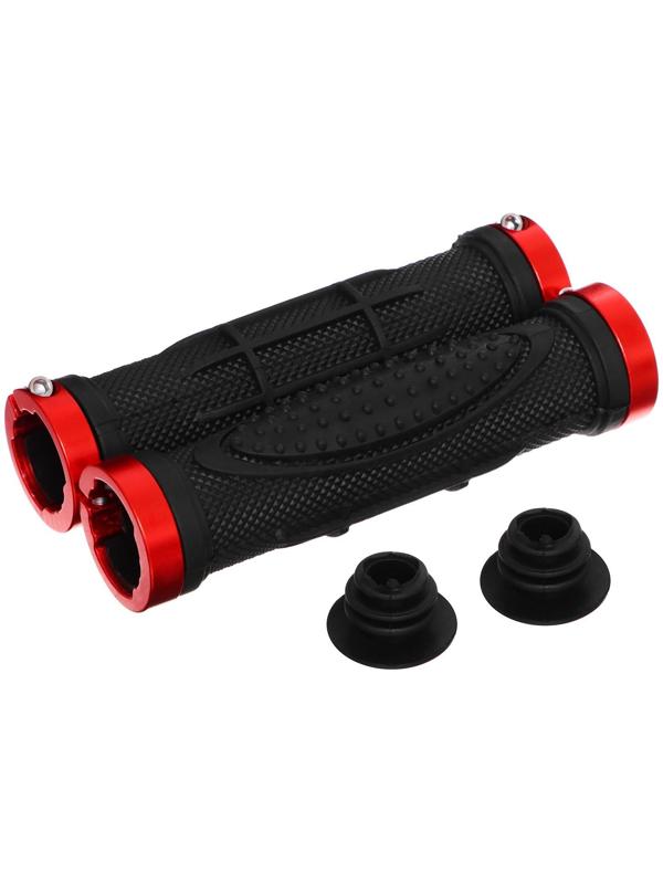 Грипсы 130 мм, lock on, цвет чёрный/красный