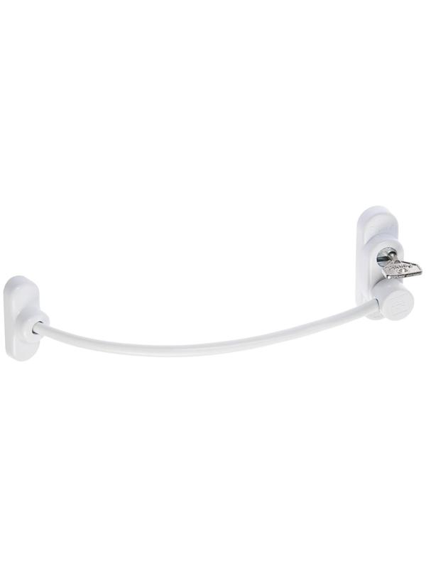 Замок блокирующий для окон Penkid с тросом, с ключом, белый