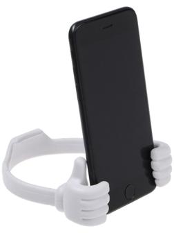 Подставка для телефона LuazON, в форме рук, регулируемая ширина, белая