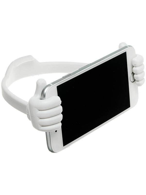 Подставка для телефона LuazON, в форме рук, регулируемая ширина, белая
