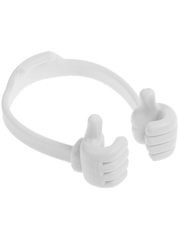 Подставка для телефона LuazON, в форме рук, регулируемая ширина, белая