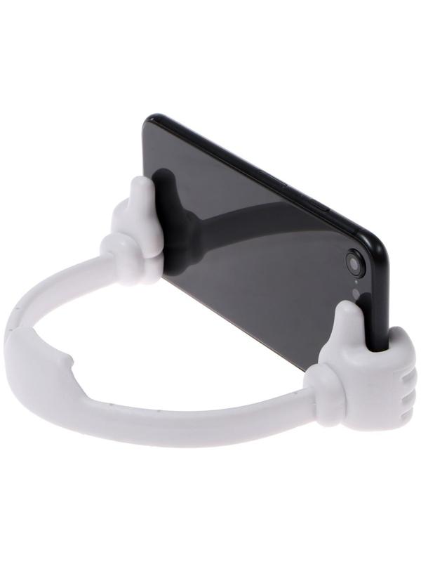 Подставка для телефона LuazON, в форме рук, регулируемая ширина, белая