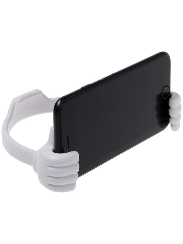 Подставка для телефона LuazON, в форме рук, регулируемая ширина, белая