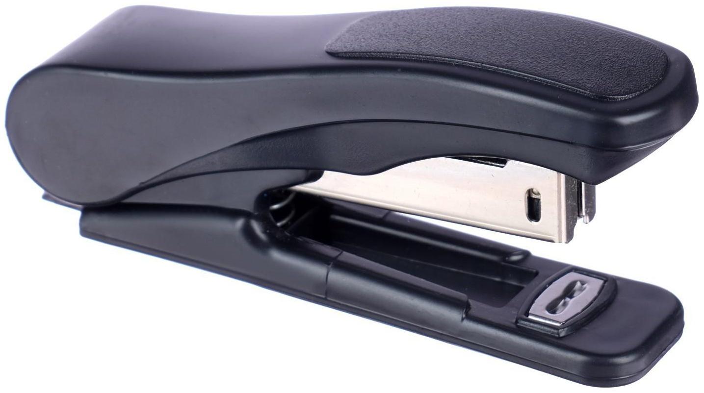 Степлер № 10, до 18 листов, Attomex, встроенный антистеплер, чёрный