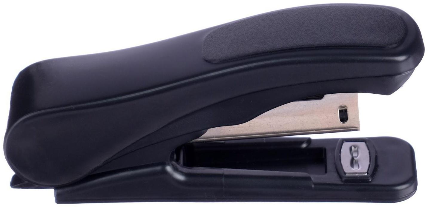 Степлер № 10, до 18 листов, Attomex, встроенный антистеплер, чёрный