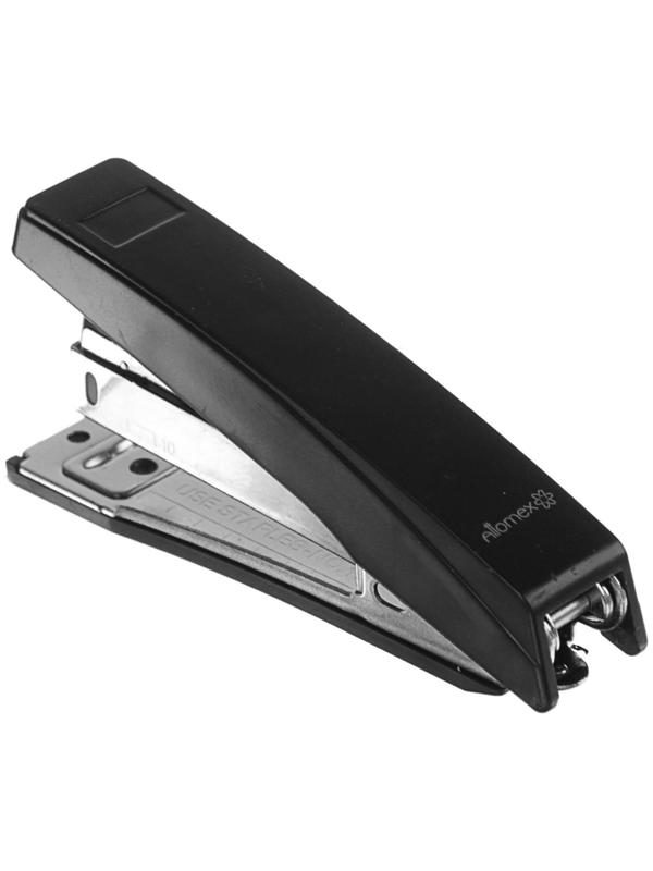 Степлер № 10, до 18 листов, Attomex, встроенный антистеплер, чёрный