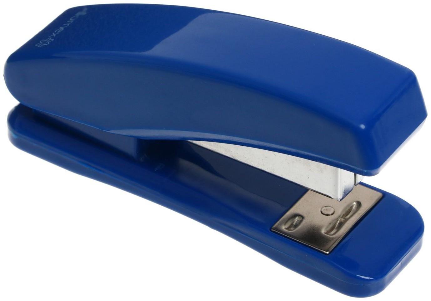Степлер № 24/6 и 26/6, до 15 листов, Attomex, 2 вида скрепления, синий