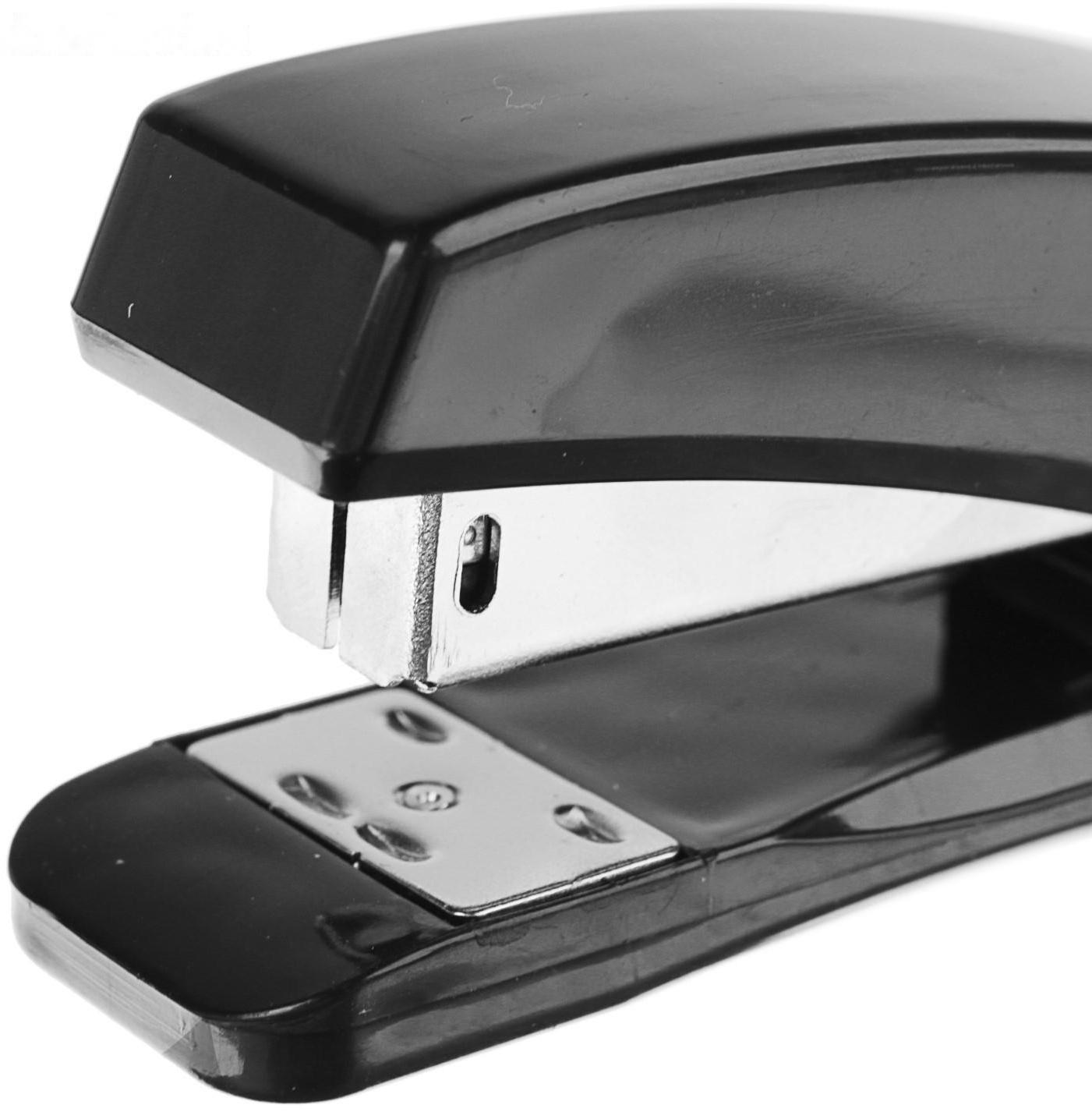 Степлер № 24/6 и 26/6, до 15 листов, Attomex, 2 вида скрепления, чёрный