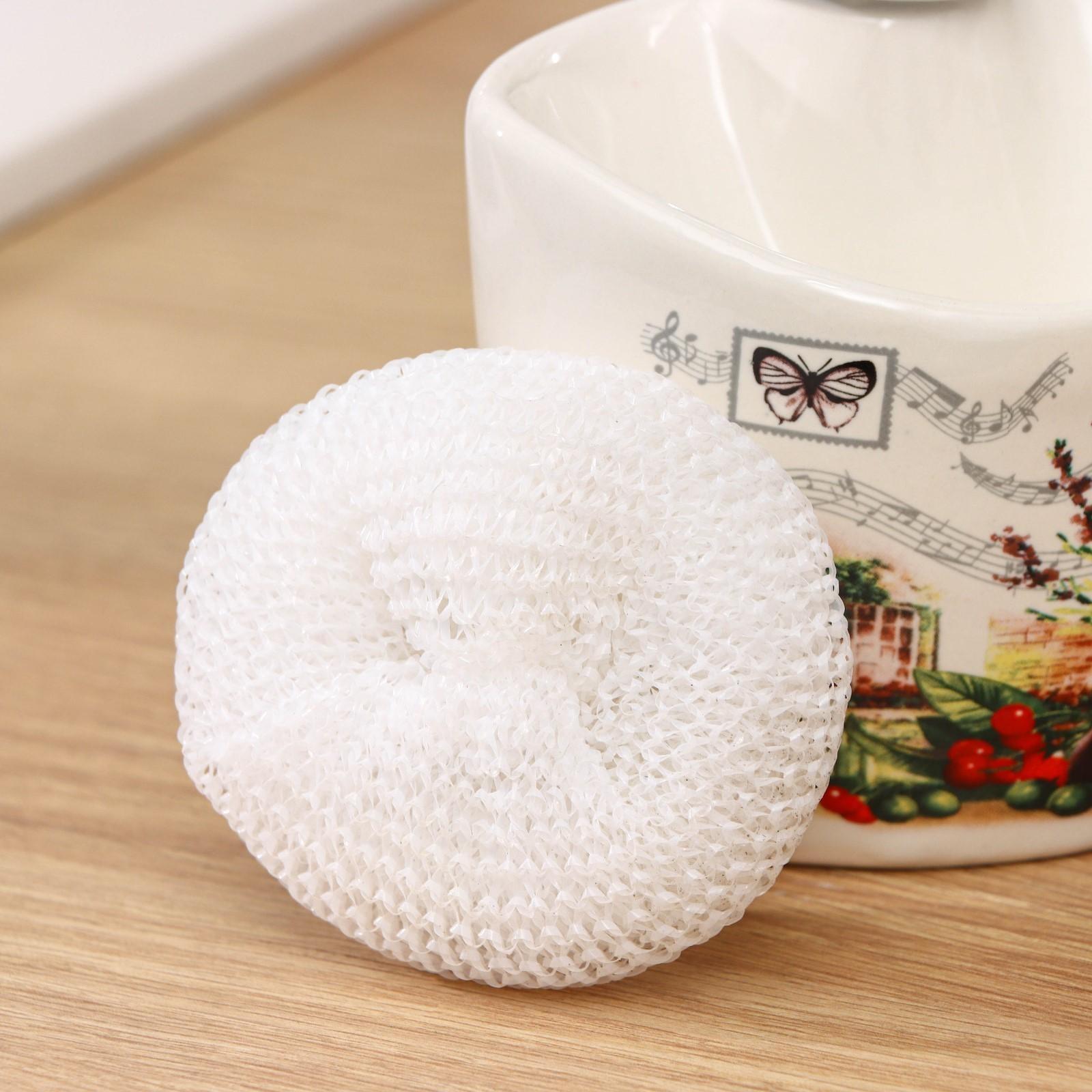 Дозатор для моющего средства с подставкой для губки Доляна «Лаванда», 260 мл