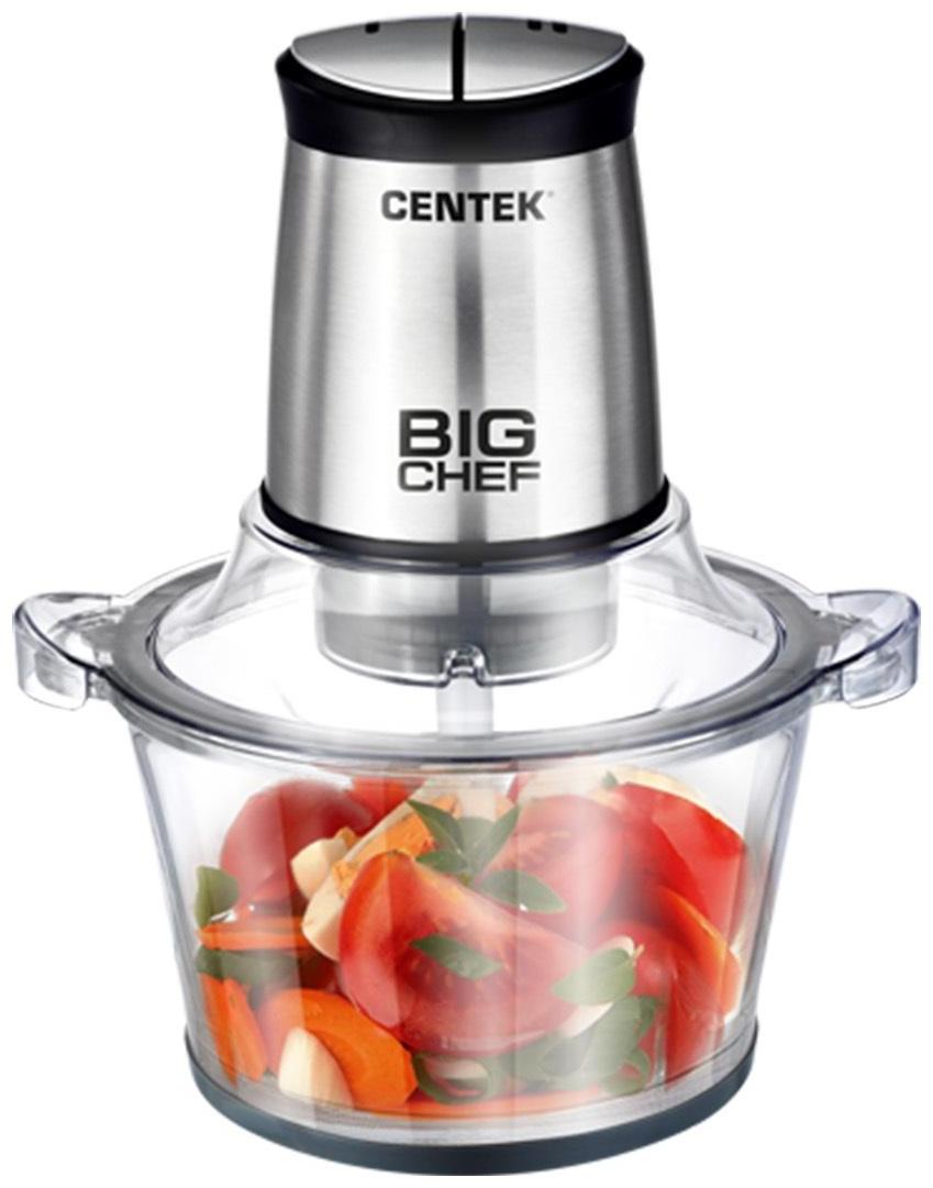 Измельчитель Centek CT-1394, стекло, 600 Вт, 1.5 л, серебристый