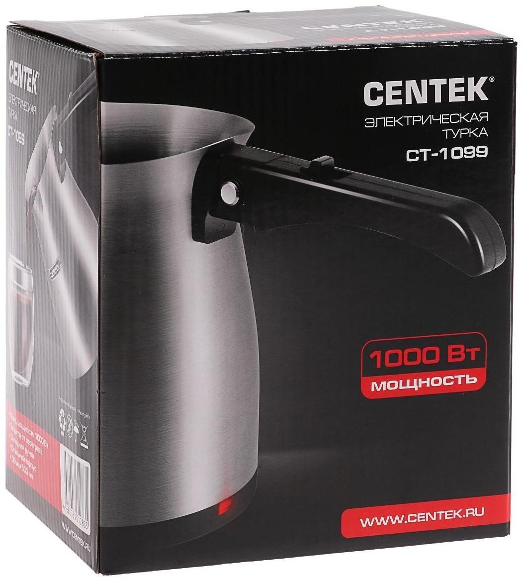 Турка электрическая Centek CT-1099 SS, 480 Вт, 0.5 л, серебристая