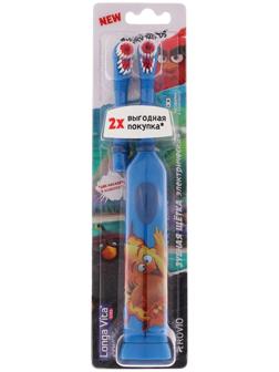 Электрическая зубная щетка Longa Vita Angry Birds KAB-1, вибрац., + насадка, от 3 лет, МИКС