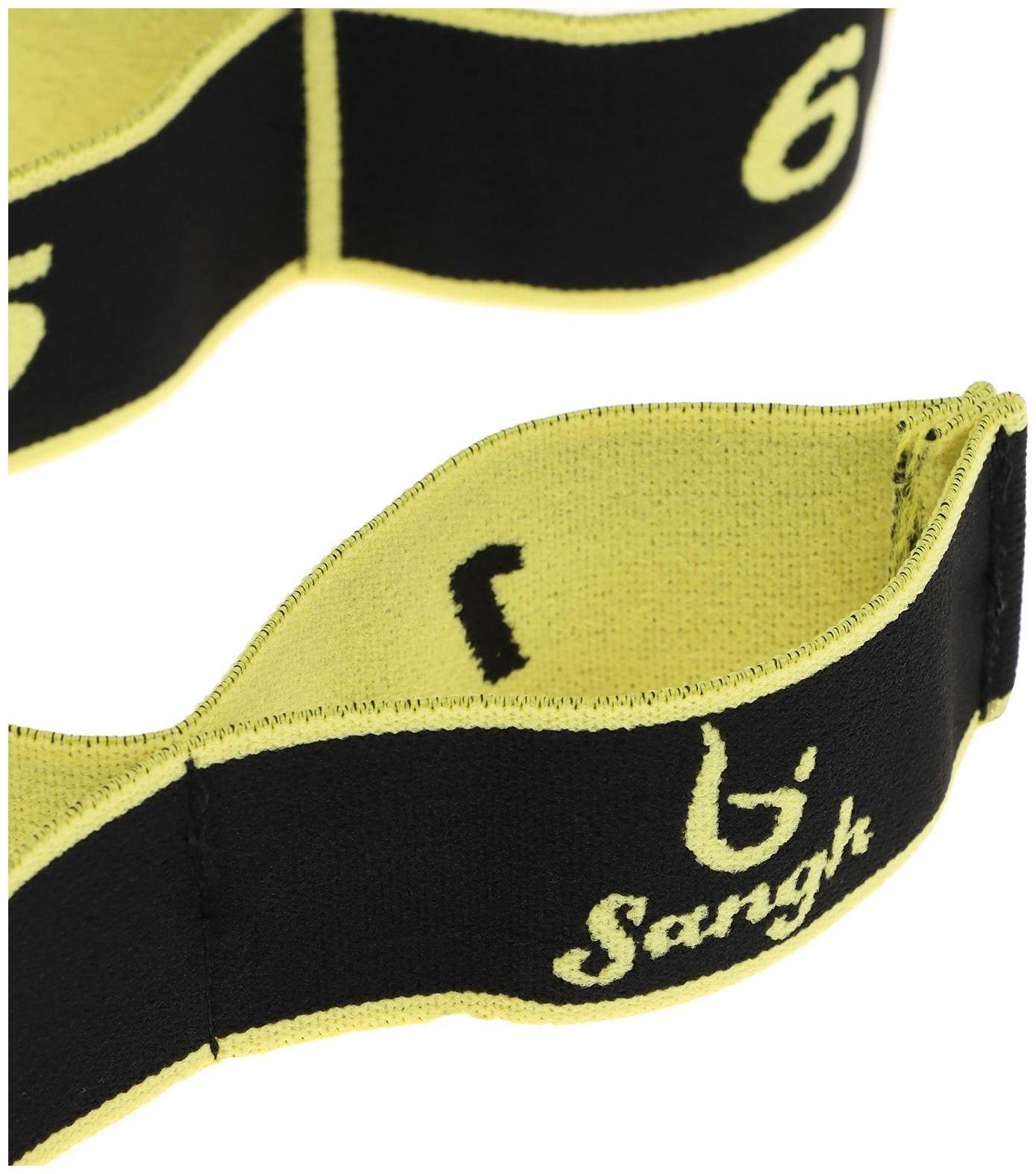 Эспандер-лента эластичная с захватами 90 х 4 см, MEDIUM, цвет жёлтый