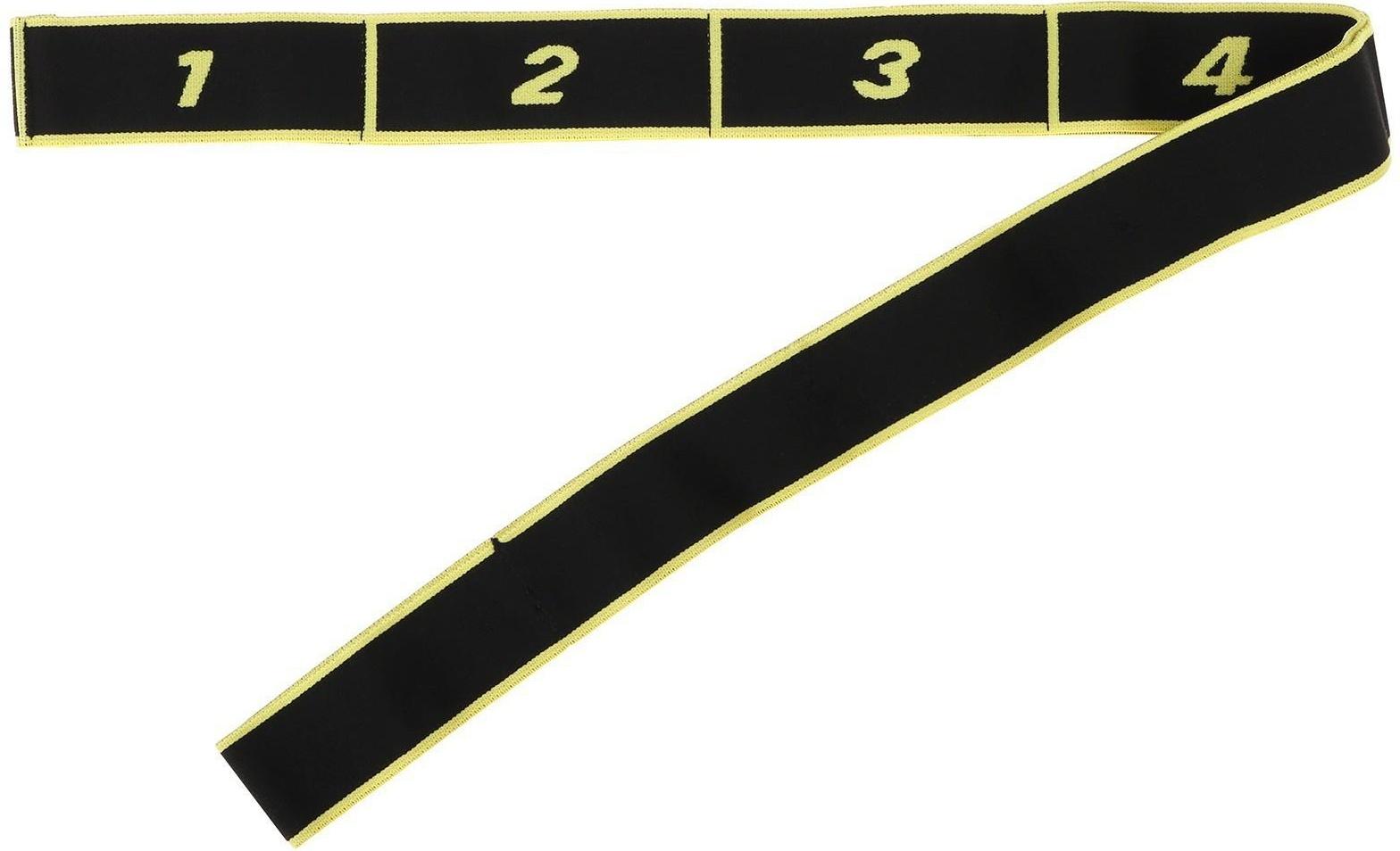 Эспандер-лента эластичная с захватами 90 х 4 см, MEDIUM, цвет жёлтый