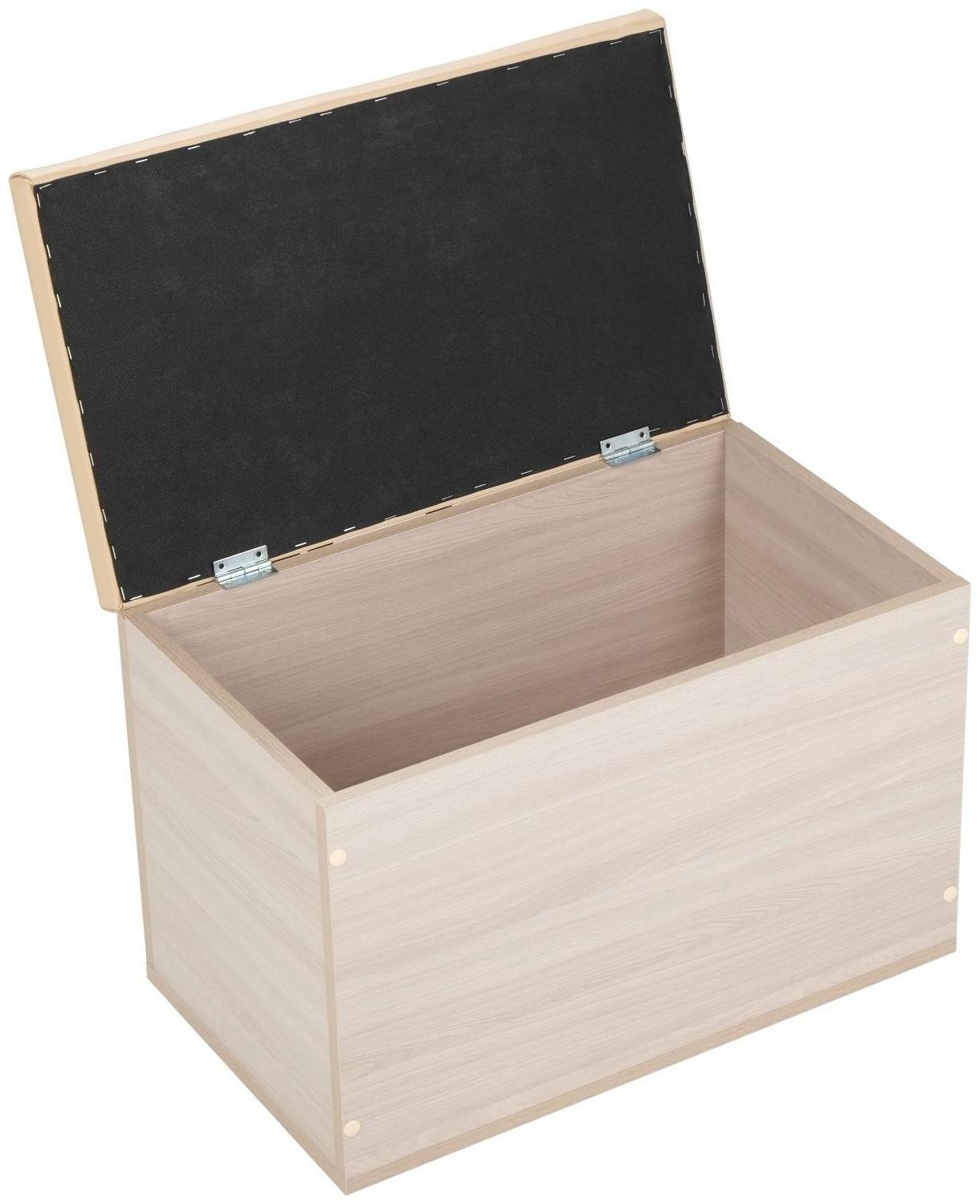 Пуф Герда, 600х355х432 Ясень шимо светлый/экокожа бежевая