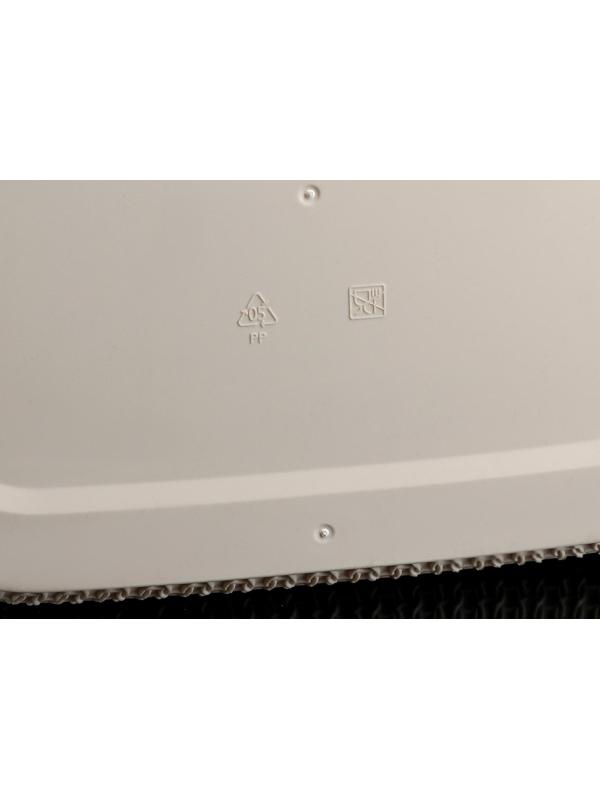 Корзина бельевая с крышкой «Вязание», 55 л, 45×36×57 см, цвет белый ротанг