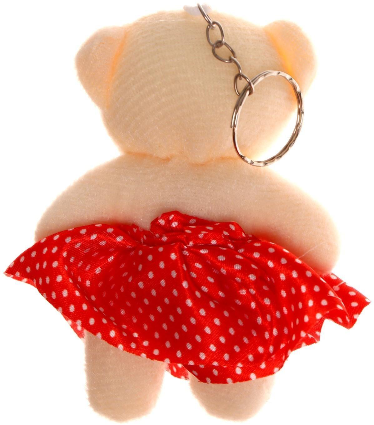 Подвеска «Мишка в юбочке с цветком», цвета МИКС