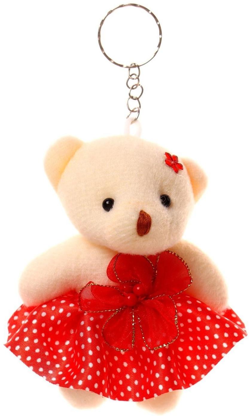 Подвеска «Мишка в юбочке с цветком», цвета МИКС