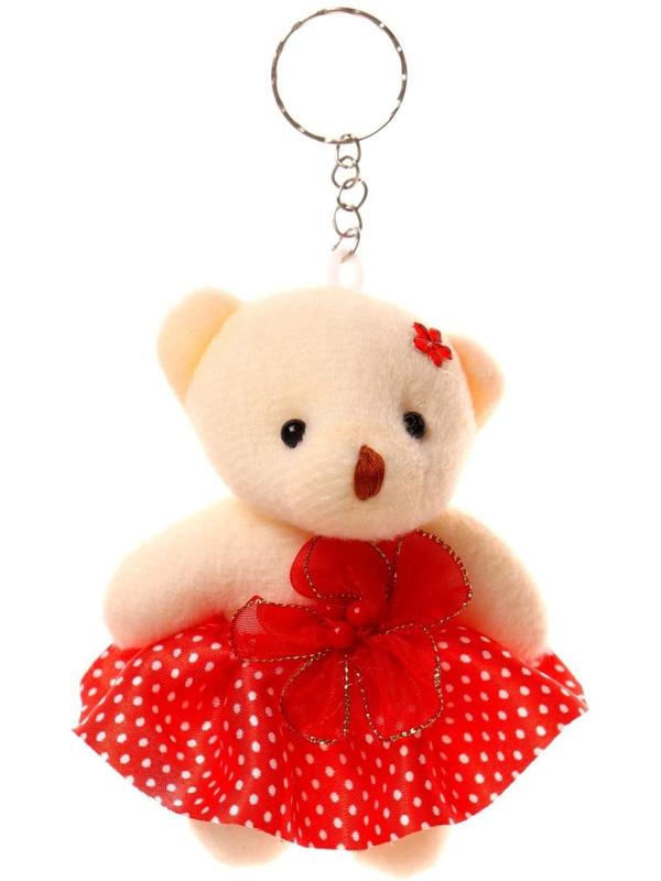 Подвеска «Мишка в юбочке с цветком», цвета МИКС