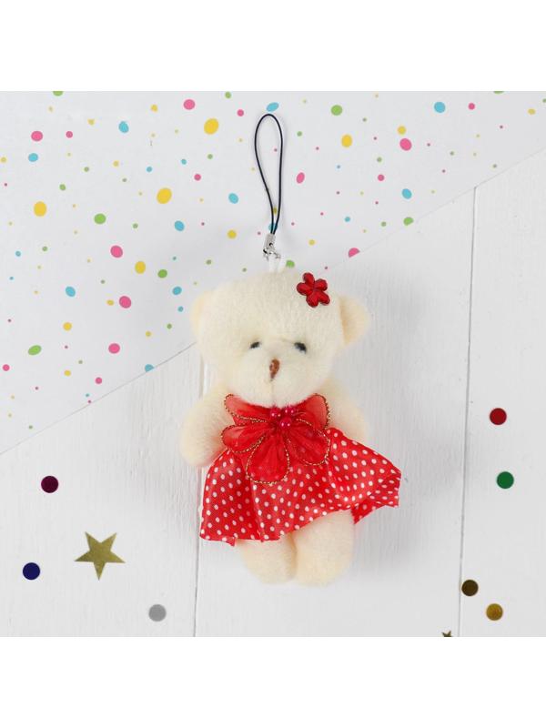 Подвеска «Мишка в юбочке с цветком», цвета МИКС