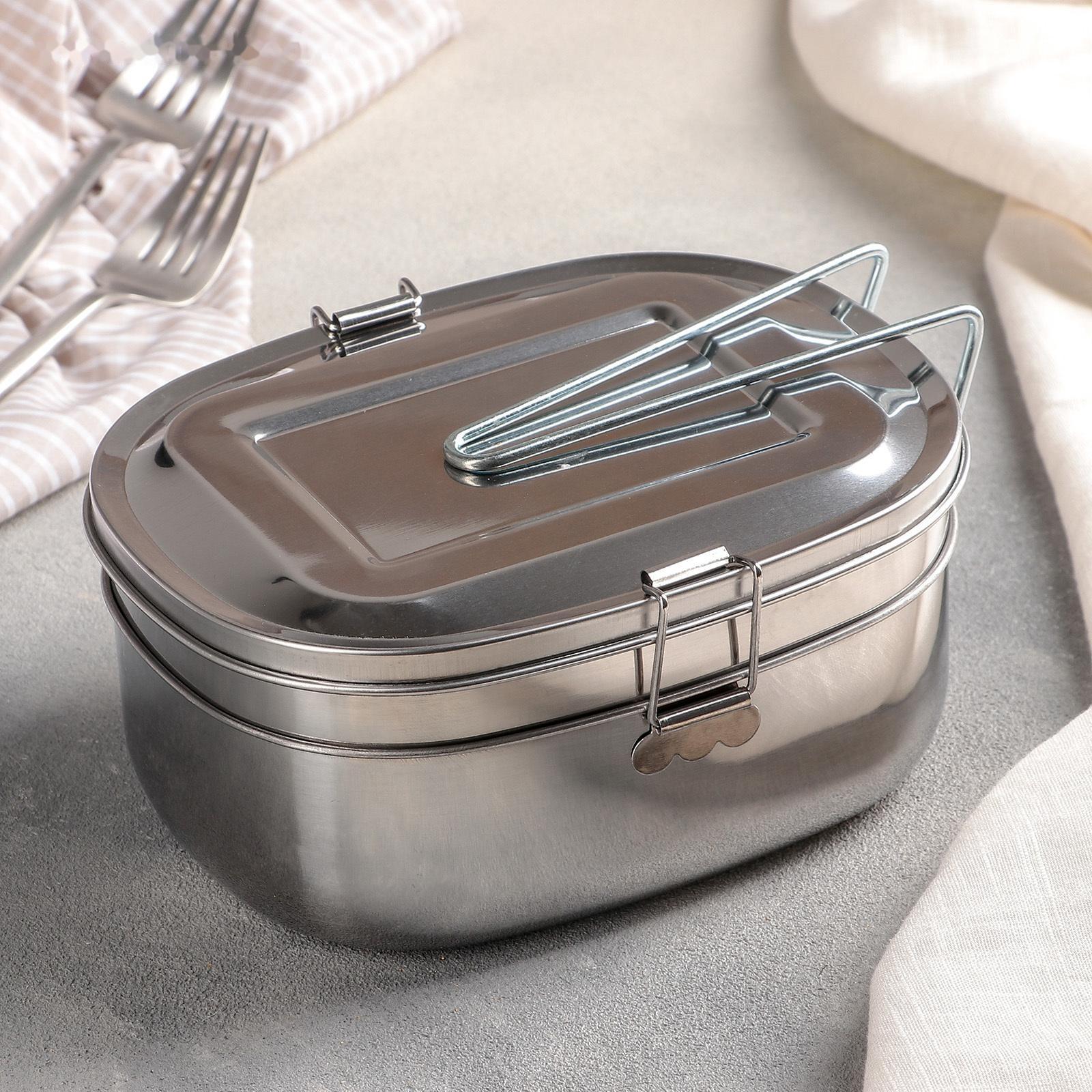 Контейнер из нержавеющей стали с держателем, 17×13, 2 уровня