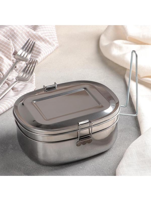 Контейнер из нержавеющей стали с держателем, 17×13, 2 уровня