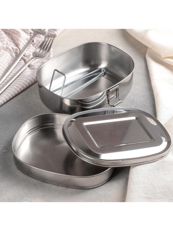 Контейнер из нержавеющей стали с держателем, 17×13, 2 уровня