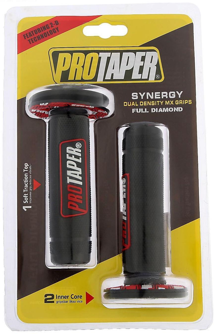 Грипсы универсальные, противоскользящие 24×120 мм, набор 2 шт, красный