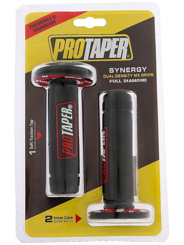 Грипсы универсальные, противоскользящие 24×120 мм, набор 2 шт, красный