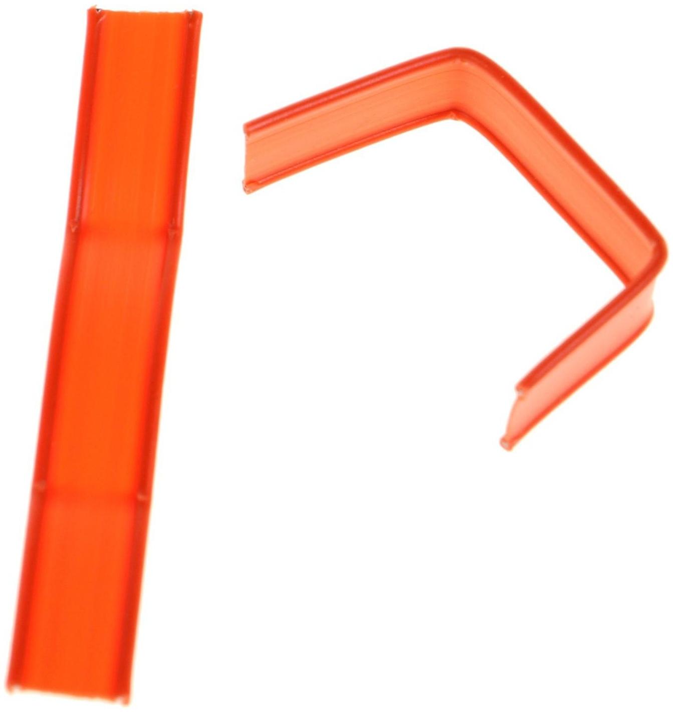 Клип-лента в нарезке, загнутая, оранжевый, 5 см / 500 шт.