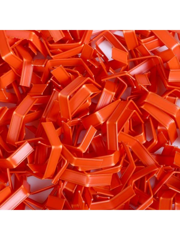 Клип-лента в нарезке, загнутая, оранжевый, 5 см / 500 шт.