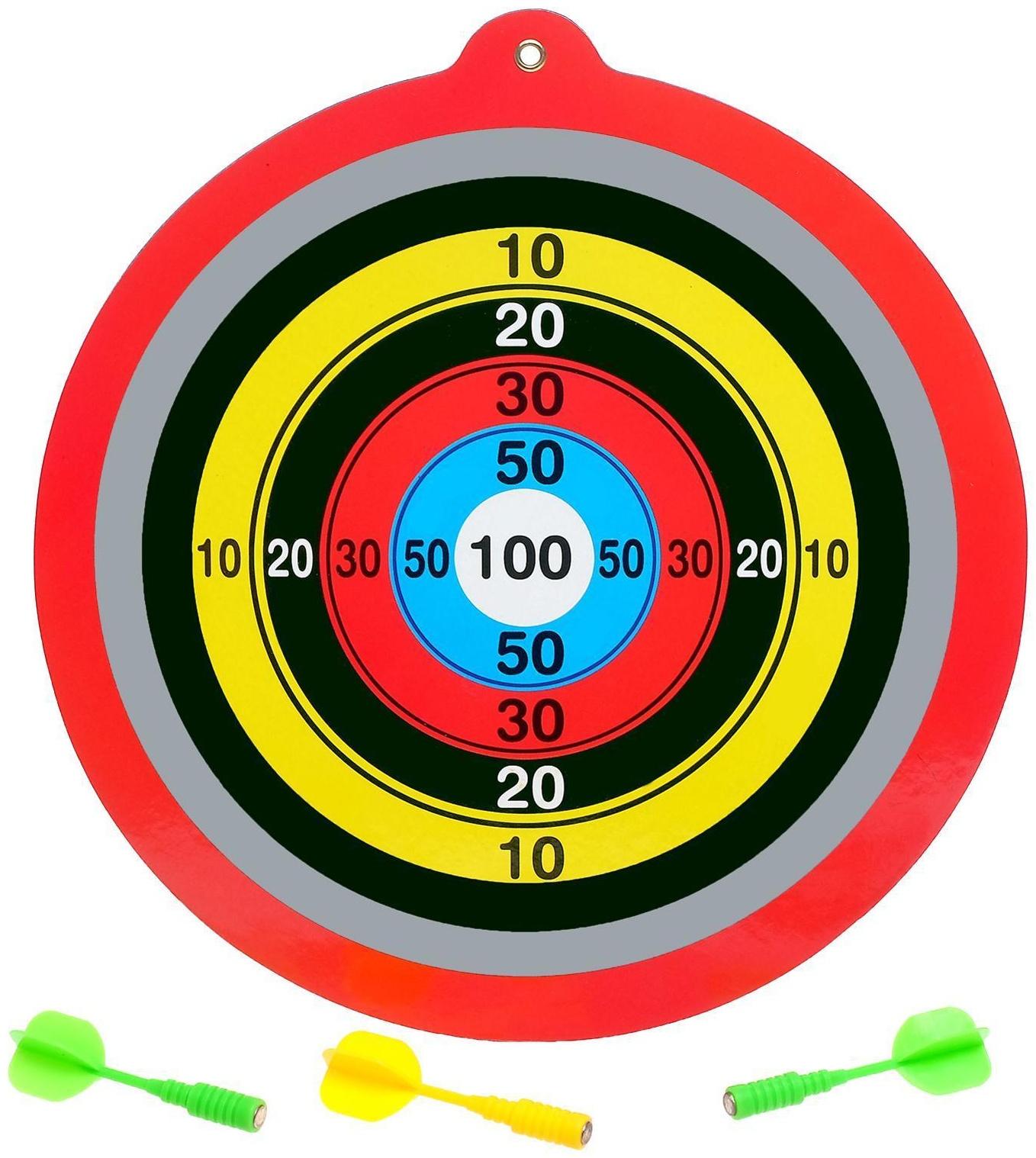 Дартс «Сто очков», с магнитными дротиками, МИКС