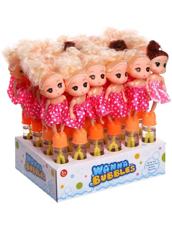 Мыльные пузыри «Кукла» тёмная 2,5х2,5х19,5 см