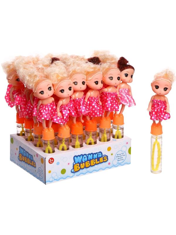 Мыльные пузыри «Кукла» тёмная 2,5х2,5х19,5 см