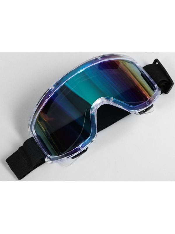 Очки-маска для езды на мототехнике, стекло хамелеон, прозрачные