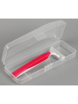 Органайзер для бритвы, с крышкой, 15 × 5 × 3 см, цвет прозрачный