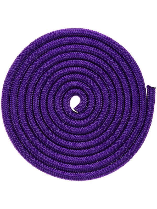 Скакалка гимнастическая утяжелённая, верёвочная, 2,5 м, 150 г, цвет фиолетовый